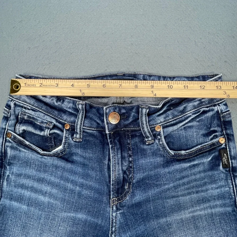 Silver Jeans Blue Suki Mid Rise Capri Jeans Women 27